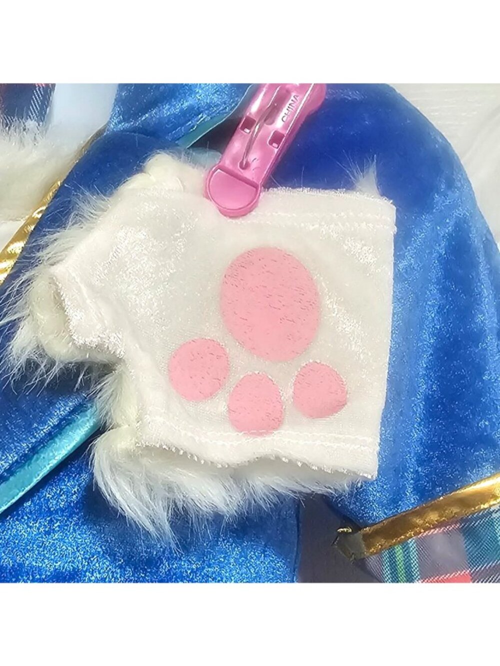 White Rabbit Down the Rabbit Hole Costume Girl 8 Dress Ear Hat Clock Watch Prop - Picture 5 of 10